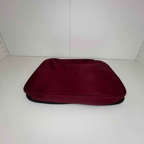 Samantha Brown Burgundy Travel Organizer Case Cosmetic Toiletry Bag with Inserts - Picture 9 of 11